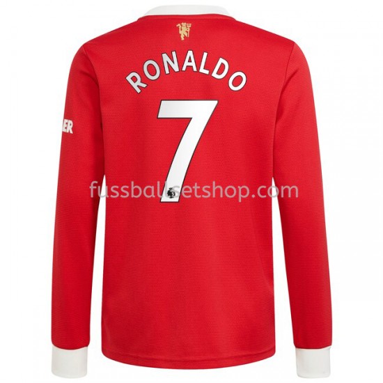 Günstige Fußball Trikotsatz Manchester United Cristiano Ronaldo 7 Heimtrikot 2021-2022 Langarm