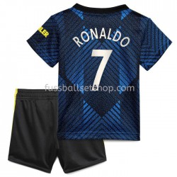 Günstige Fußball Trikotsatz Manchester United Cristiano Ronaldo 7 Kinder Ausweichtrikot 2021-2022 Kurzarm