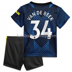 Günstige Fußball Trikotsatz Manchester United Donny van de Beek 34 Kinder Ausweichtrikot 2021-2022 Kurzarm