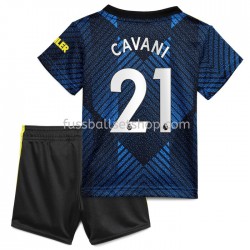 Günstige Fußball Trikotsatz Manchester United Edinson Cavani 21 Kinder Ausweichtrikot 2021-2022 Kurzarm