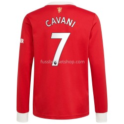 Günstige Fußball Trikotsatz Manchester United Edinson Cavani 7 Heimtrikot 2021-2022 Lang Kurzarm