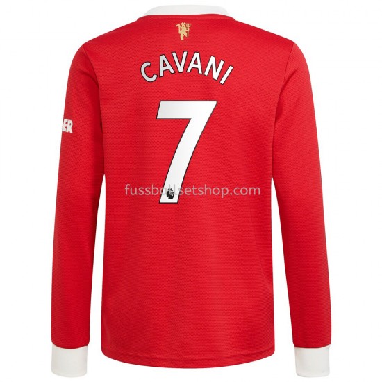 Günstige Fußball Trikotsatz Manchester United Edinson Cavani 7 Heimtrikot 2021-2022 Lang Kurzarm