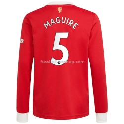 Günstige Fußball Trikotsatz Manchester United Harry Maguire 5 Heimtrikot 2021-2022 Langarm