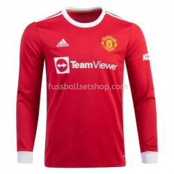 Günstige Fußball Trikotsatz Manchester United Heimtrikot 2021-2022 Lang Kurzarm
