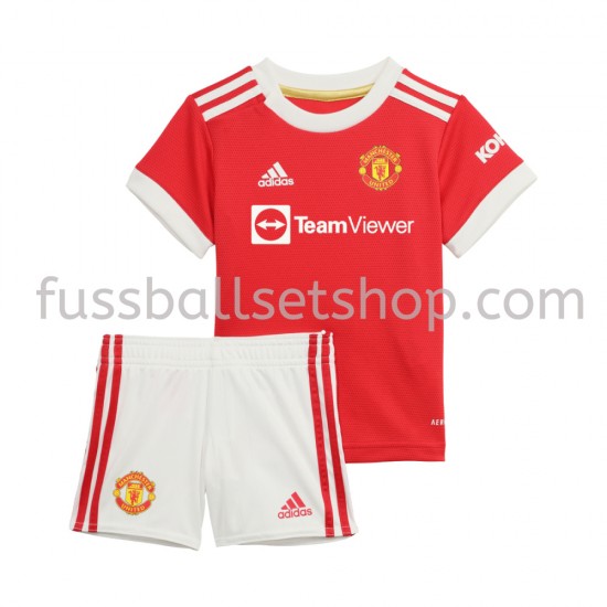 Günstige Fußball Trikotsatz Manchester United Kinder Heimtrikot 2021-2022 Kurzarm