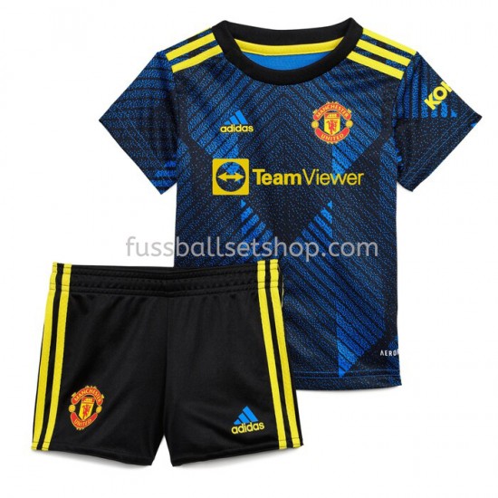 Günstige Fußball Trikotsatz Manchester United Kinder Ausweichtrikot 2021-2022 Kurzarm