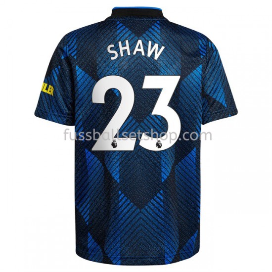 Günstige Fußball Trikotsatz Manchester United Luke Shaw 23 Ausweichtrikot 2021-2022 Kurzarm