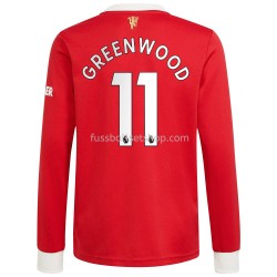 Günstige Fußball Trikotsatz Manchester United Mason Greenwood 11 Heimtrikot 2021-2022 Langarm
