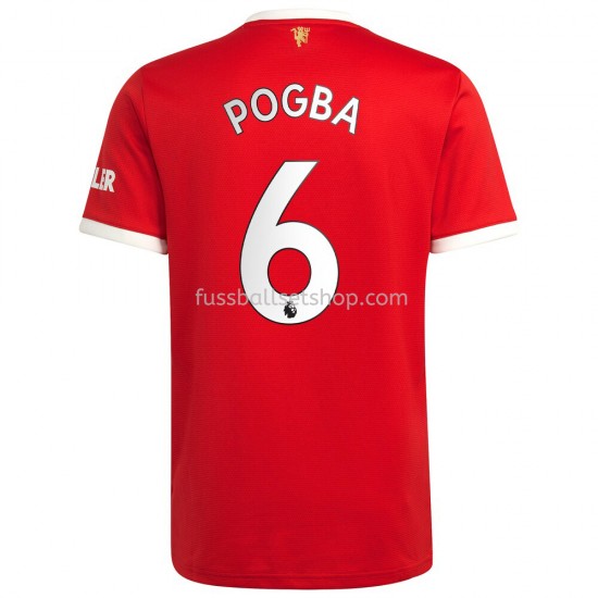 Günstige Fußball Trikotsatz Manchester United Paul Pogba 6 Heimtrikot 2021-2022 Kurzarm