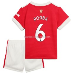 Günstige Fußball Trikotsatz Manchester United Pogba 6 Kinder Heimtrikot 2021-2022 Kurzarm