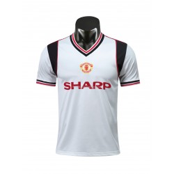 Günstige Fußball Trikotsatz Manchester United Retro Auswärtstrikot 1985 Kurzarm