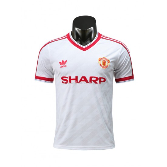 Günstige Fußball Trikotsatz Manchester United Retro Auswärtstrikot 1986 Kurzarm