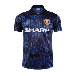 Günstige Fußball Trikotsatz Manchester United Retro Auswärtstrikot 1993 Kurzarm