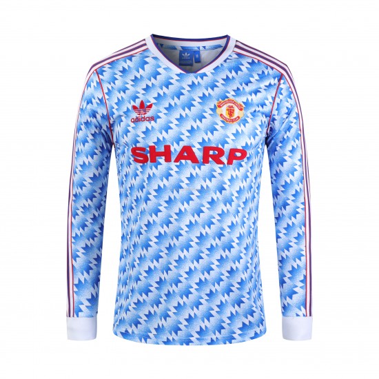 Günstige Fußball Trikotsatz Manchester United Retro Heimtrikot 1992 Langarm