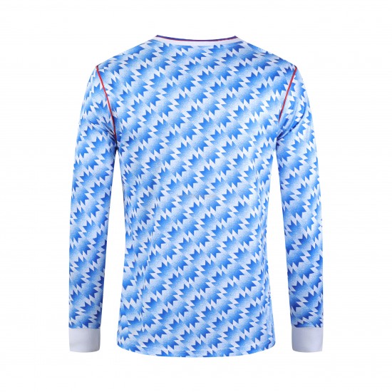 Günstige Fußball Trikotsatz Manchester United Retro Heimtrikot 1992 Langarm