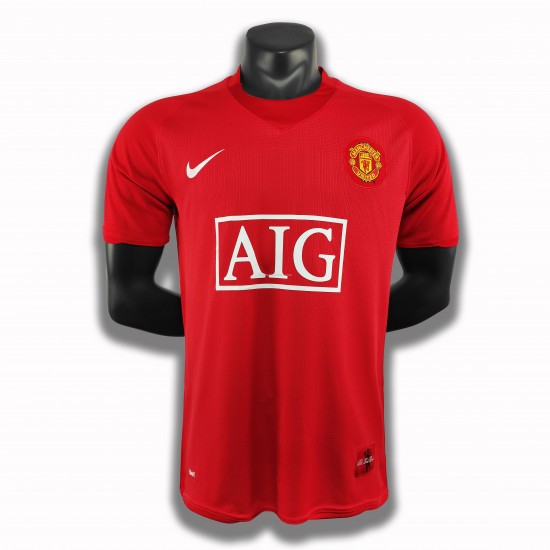 Günstige Fußball Trikotsatz Manchester United Retro Heimtrikot 2007-2008 Kurzarm