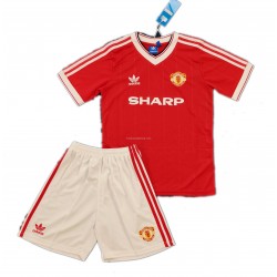 Günstige Fußball Trikotsatz Manchester United Retro Kinder-Heimtrikot 1984 Kurzarm