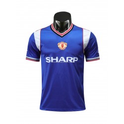 Günstige Fußball Trikotsatz Manchester United Retro Ausweichtrikot 1985 Kurzarm