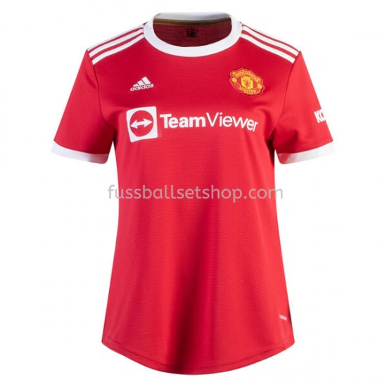 Günstige Fußball Trikotsatz Manchester United Frauen Heimtrikot 2021-2022 Kurzarm