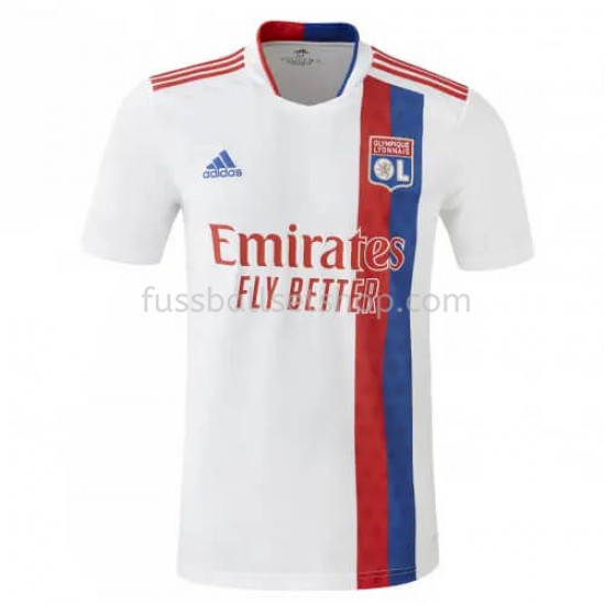 Günstige Fußball Trikotsatz Olympique Lyon Heimtrikot 2021-2022 Kurzarm