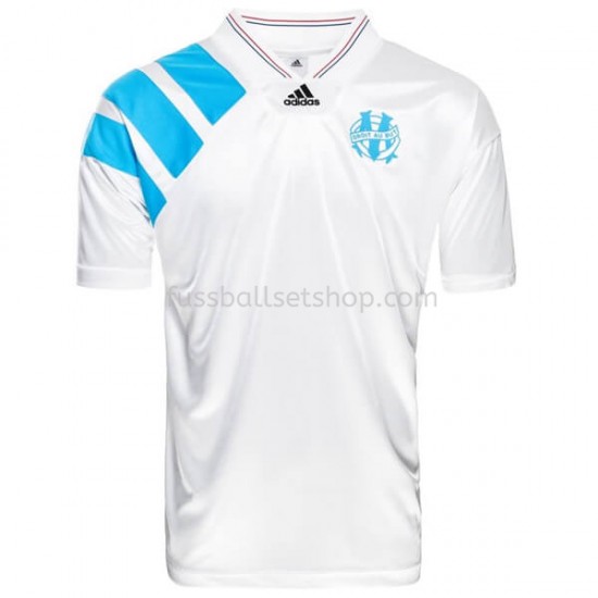 Günstige Fußball Trikotsatz Olympique Marseille Heimtrikot 1993 Kurzarm