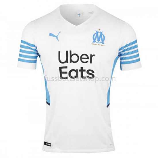 Günstige Fußball Trikotsatz Olympique Marseille Heimtrikot 2021-2022 Kurzarm