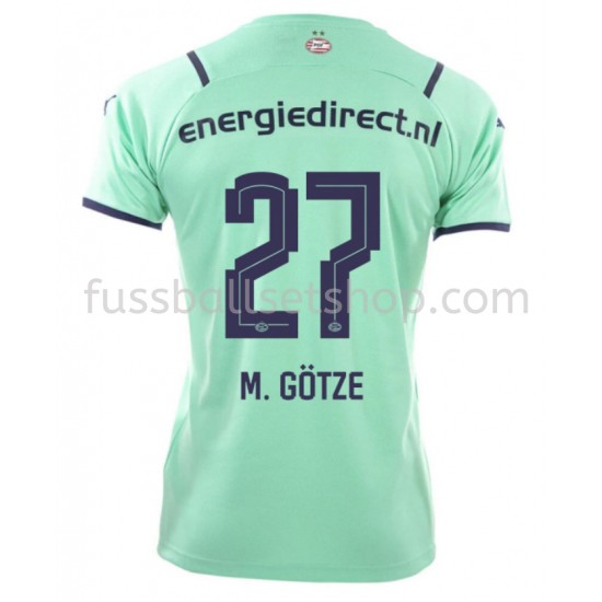 Günstige Fußball Trikotsatz PSV Eindhoven Mario Götze 27 Ausweichtrikot 2021-2022 Kurzarm