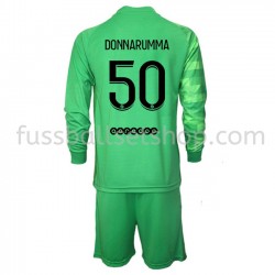 Günstige Fußball Trikotsatz Paris Saint-Germain Torwart Gianluigi Donnarumma 50 Kinder Ausweichtrikot 2021-2022 Langarm