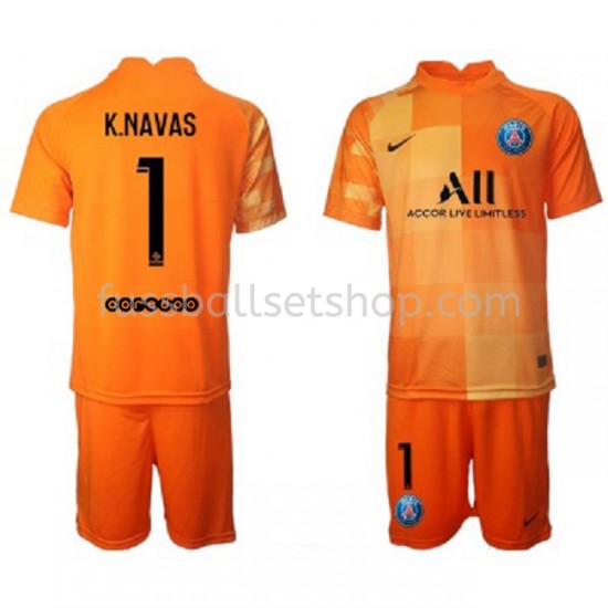 Günstige Fußball Trikotsatz Paris Saint-Germain Torwart Keylor Navas 1 Kinder Heimtrikot 2021-2022 Kurzarm