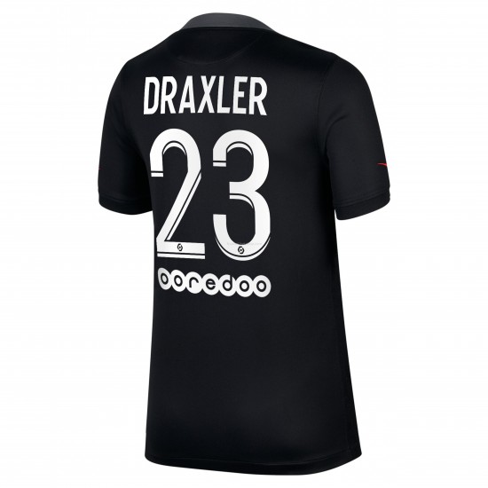 Günstige Fußball Trikotsatz Paris Saint-Germain Julian Draxler 23 Ausweichtrikot 2021-2022 Kurzarm