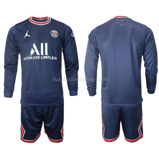 Günstige Fußball Trikotsatz Paris Saint-Germain Kinder Heimtrikot 2021-2022 Langarm