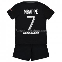Günstige Fußball Trikotsatz Paris Saint-Germain Kylian Mbappé 7 Kinder Ausweichtrikot 2021-2022 Kurzarm
