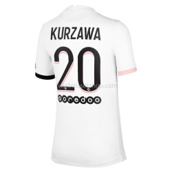 Günstige Fußball Trikotsatz Paris Saint-Germain Layvin Kurzawa 20 Auswärtstrikot 2021-2022 Kurzarm
