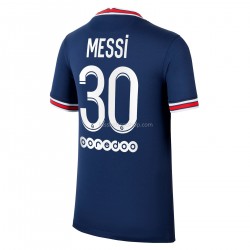 Günstige Fußball Trikotsatz Paris Saint-Germain Lionel Messi 30 Heimtrikot 2021-2022 Kurzarm