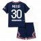 Günstige Fußball Trikotsatz Paris Saint-Germain Lionel Messi 30 Kinder Heimtrikot 2021-2022 Kurzarm