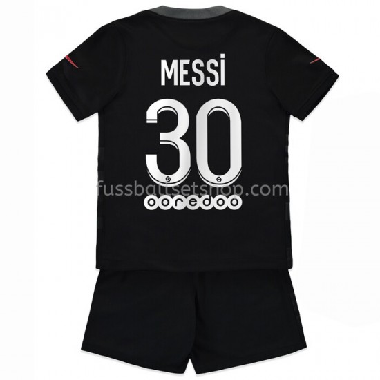 Günstige Fußball Trikotsatz Paris Saint-Germain Lionel Messi 30 Kinder Ausweichtrikot 2021-2022 Kurzarm