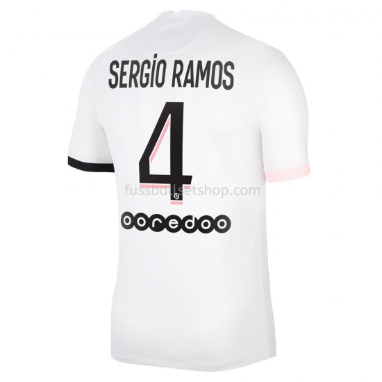 Günstige Fußball Trikotsatz Paris Saint-Germain Sergio Ramos 4 Auswärtstrikot 2021-2022 Kurzarm