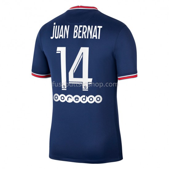 Günstige Fußball Trikotsatz Paris Saint-Germain PSG Juan Bernat 14 Heimtrikot 2021-2022 Kurzarm