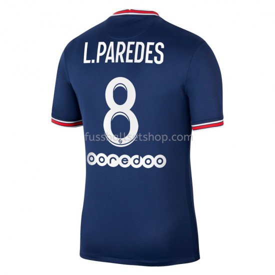 Günstige Fußball Trikotsatz Paris Saint-Germain PSG Leandro Paredes 8 Heimtrikot 2021-2022 Kurzarm