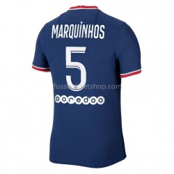 Günstige Fußball Trikotsatz Paris Saint-Germain PSG Marquinhos 5 Heimtrikot 2021-2022 Kurzarm