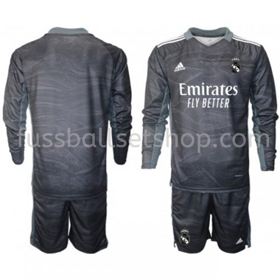 Günstige Fußball Trikotsatz Real Madrid Torwart Kinder Heimtrikot 2021-2022 Langarm