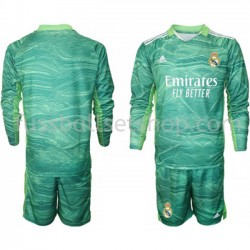 Günstige Fußball Trikotsatz Real Madrid Torwart Kinder Ausweichtrikot 2021-2022 Langarm
