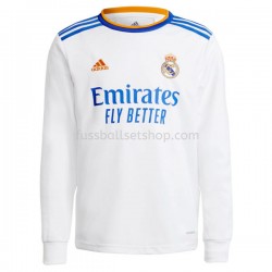 Günstige Fußball Trikotsatz Real Madrid Heimtrikot 2021-2022 Langarm