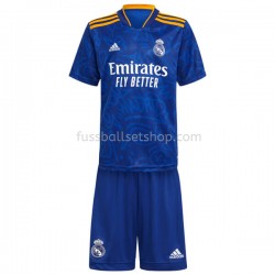 Günstige Fußball Trikotsatz Real Madrid Kinder Auswärtstrikot 2021-2022 Kurzarm