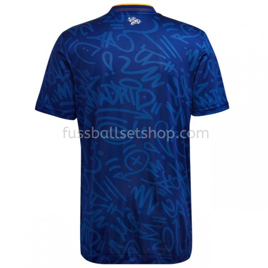 Günstige Fußball Trikotsatz Real Madrid Kinder Auswärtstrikot 2021-2022 Kurzarm