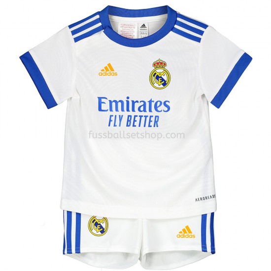 Günstige Fußball Trikotsatz Real Madrid Kinder Heimtrikot 2021-2022 Kurzarm