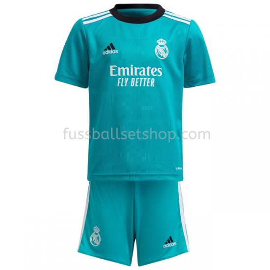 Günstige Fußball Trikotsatz Real Madrid Kinder Ausweichtrikot 2021-2022 Kurzarm