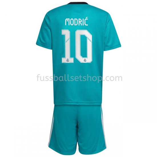 Günstige Fußball Trikotsatz Real Madrid Luka Modrić 10 Kinder Ausweichtrikot 2021-2022 Kurzarm