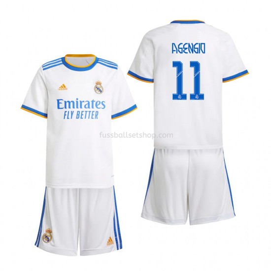 Günstige Fußball Trikotsatz Real Madrid Marco Asensio 11 Kinder Heimtrikot 2021-2022 Kurzarm