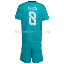 Günstige Fußball Trikotsatz Real Madrid Toni Kroos 8 Kinder Ausweichtrikot 2021-2022 Kurzarm